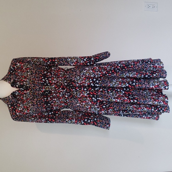 Nannette Dresses & Skirts - Nanette Lepore shirt dress. Vivid floral. Pintuck, long sleeve collar